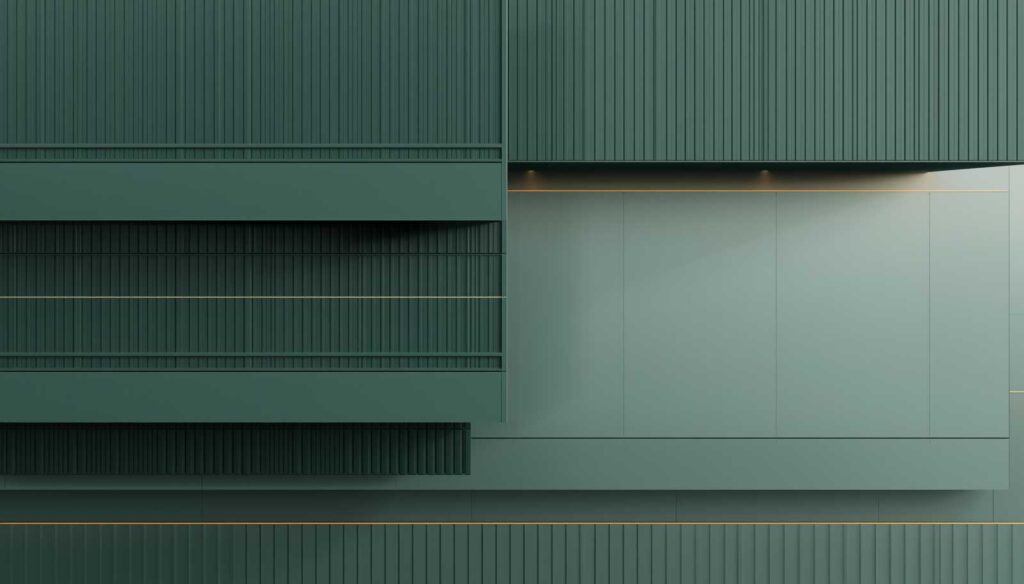 Abstract editorial container ship