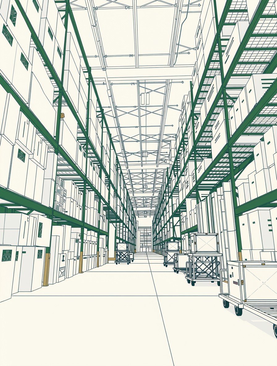 warehouse storage aisle